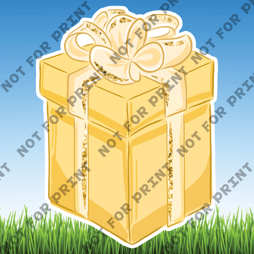 ACME Yard Cards Large Gold & Cream Wedding Theme #028