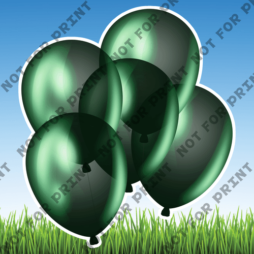 ACME Yard Cards Large Green Balloons #003