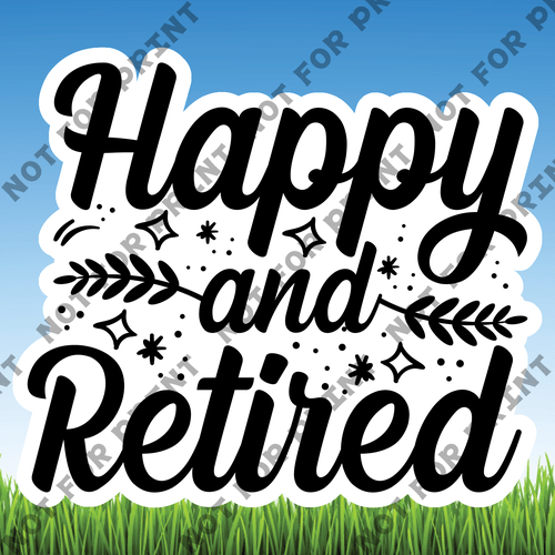 ACME Yard Cards Large Happy Retirement Word Flair #023
