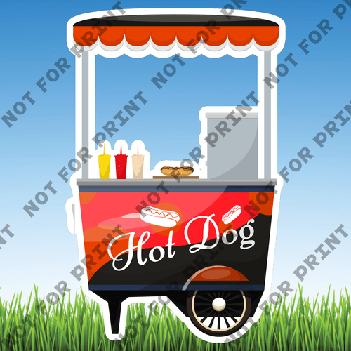 ACME Yard Cards Large Hot Dog Cart #002