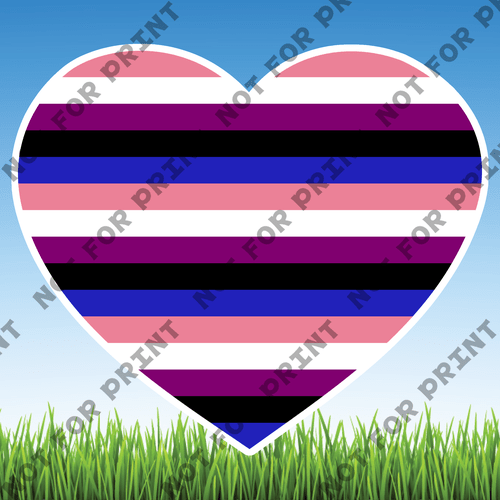 ACME Yard Cards Large LGBTQ Hearts #008