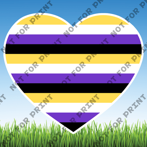 ACME Yard Cards Large LGBTQ Hearts #012