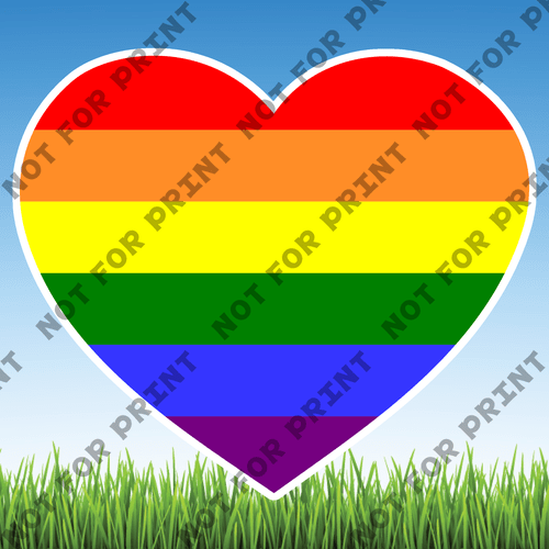 ACME Yard Cards Large LGBTQ Hearts #015