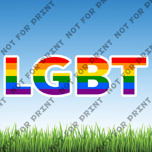 ACME Yard Cards Large LGBTQ Word Flair #006
