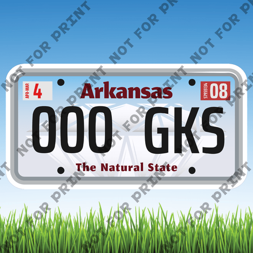 ACME Yard Cards Large License Plate #070