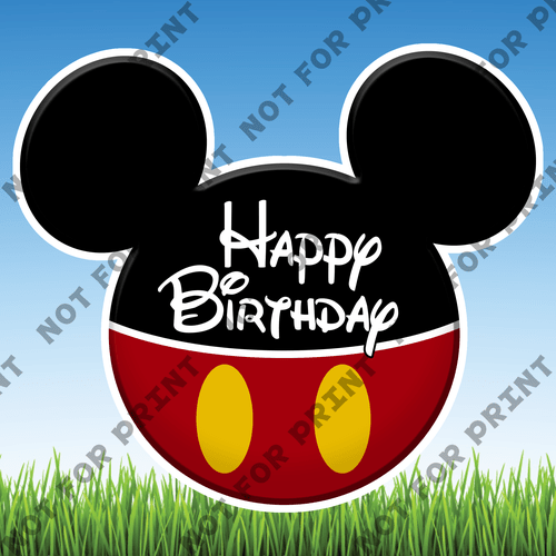 ACME Yard Cards Large Mickey Birthday #001