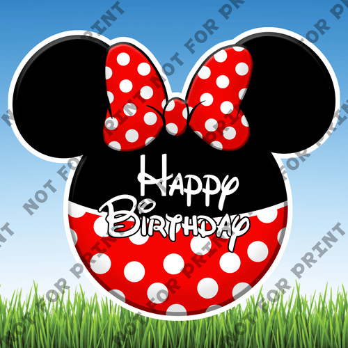 ACME Yard Cards Large Mickey Birthday #003
