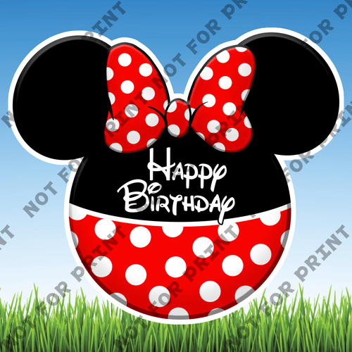 ACME Yard Cards Large Mickey Birthday #004