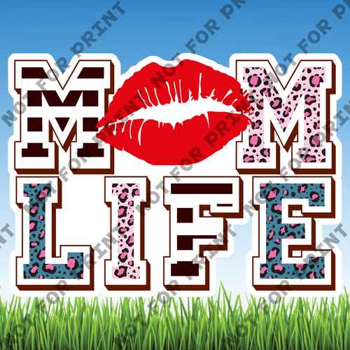 ACME Yard Cards Large Mom Life Word Flair #122