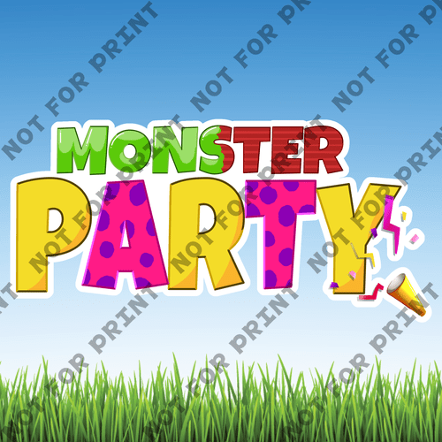 ACME Yard Cards Large Monsters Birthday Party #007