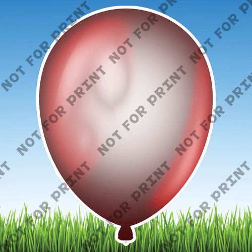 ACME Yard Cards Large Patriotic Balloons #028