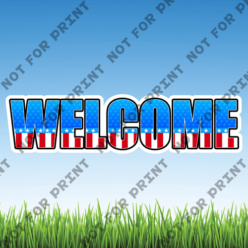 ACME Yard Cards Large Patriotic Welcome Home #004