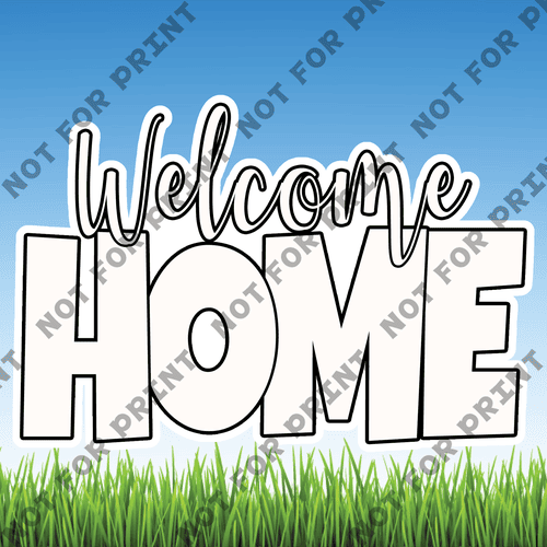ACME Yard Cards Large Patriotic Welcome Home Wordflair #001