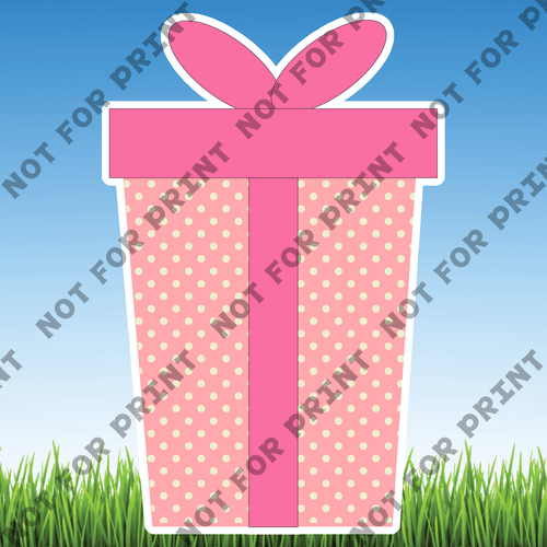 ACME Yard Cards Large Pink & Teal Birthday Theme #007