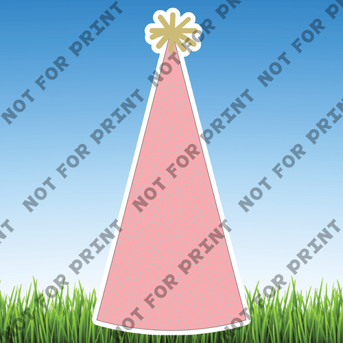 ACME Yard Cards Large Pink & Teal Birthday Theme #029