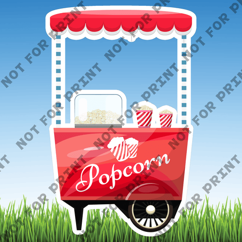 ACME Yard Cards Large Popcorn Cart #001