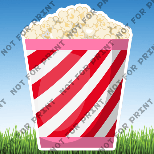 ACME Yard Cards Large Popcorn Cart #002