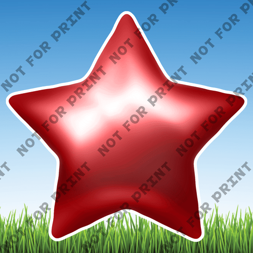 ACME Yard Cards Large Star Balloons #001