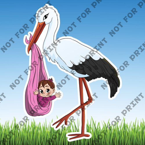 ACME Yard Cards Large Storks #007
