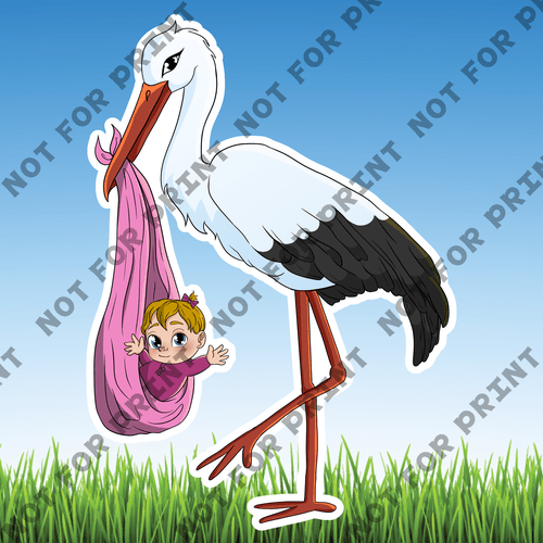 ACME Yard Cards Large Storks #008