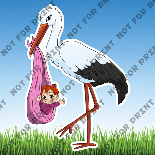 ACME Yard Cards Large Storks #009
