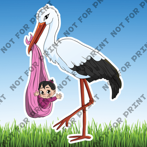 ACME Yard Cards Large Storks #010