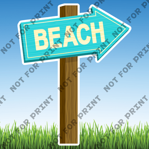 ACME Yard Cards Large Summer Beach Theme #028
