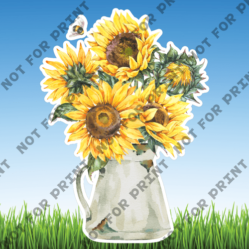ACME Yard Cards Large Sunflower Watercolor Collection I #015