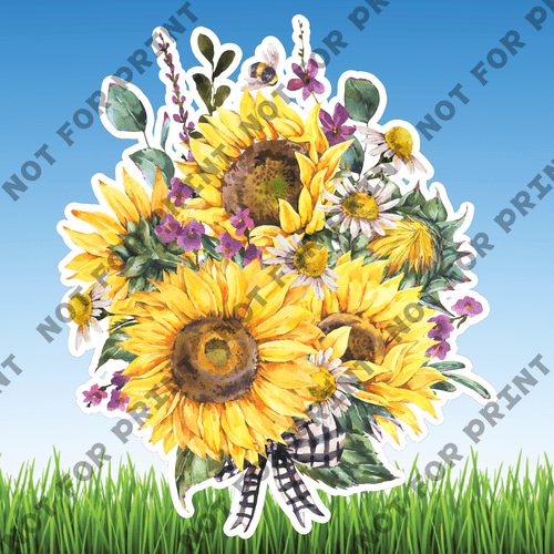 ACME Yard Cards Large Sunflower Watercolor Collection I #017