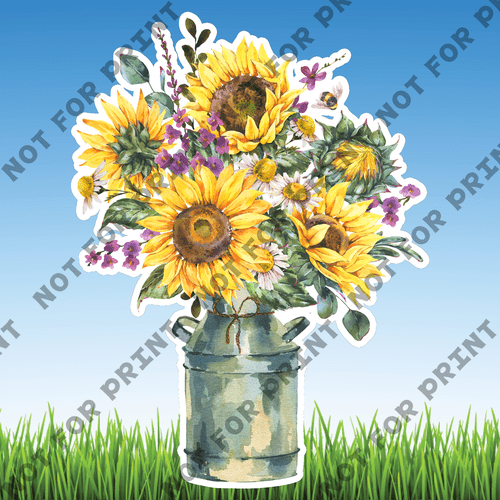 ACME Yard Cards Large Sunflower Watercolor Collection I #018