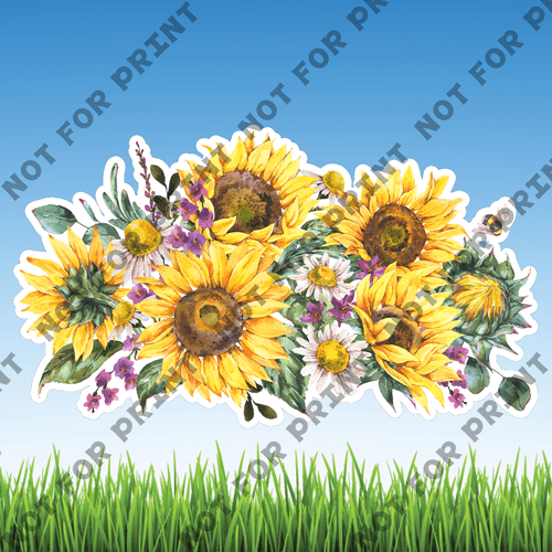 ACME Yard Cards Large Sunflower Watercolor Collection I #020