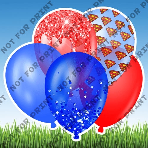 ACME Yard Cards Large Superhero Balloon Bundles #061