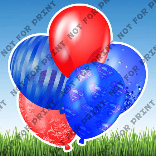 ACME Yard Cards Large Superhero Balloon Bundles #063