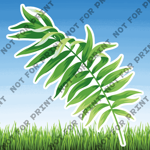 ACME Yard Cards Large Tropical Leaves #003