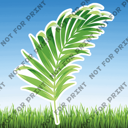 ACME Yard Cards Large Tropical Leaves #004