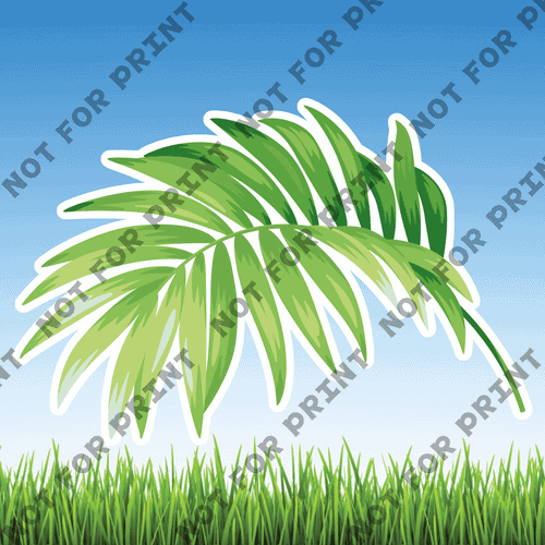 ACME Yard Cards Large Tropical Leaves #006