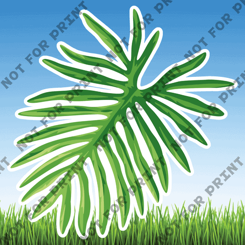 ACME Yard Cards Large Tropical Leaves #007