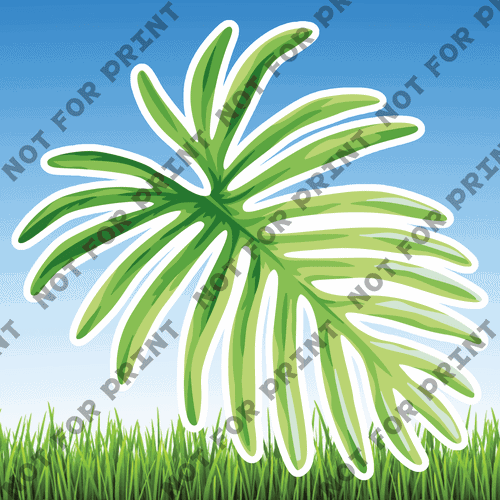 ACME Yard Cards Large Tropical Leaves #008