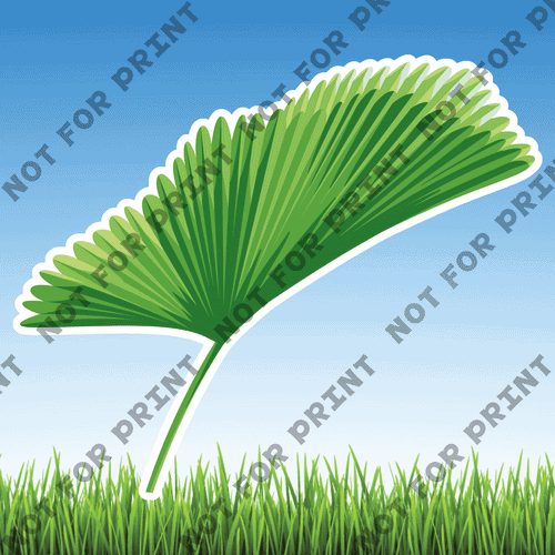 ACME Yard Cards Large Tropical Leaves #009
