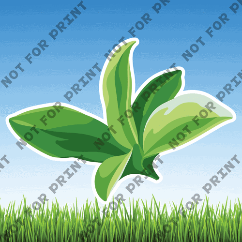 ACME Yard Cards Large Tropical Leaves #014