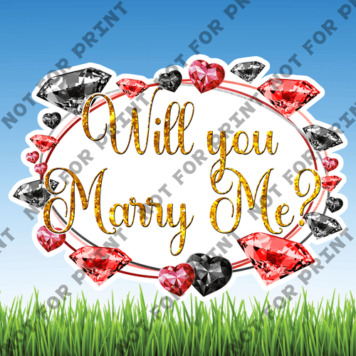 ACME Yard Cards Large Will you Marry Me #001