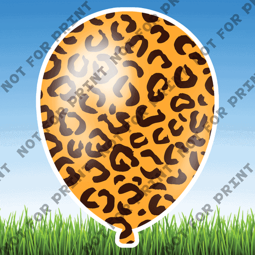 ACME Yard Cards Medium Animal Print Balloons #004