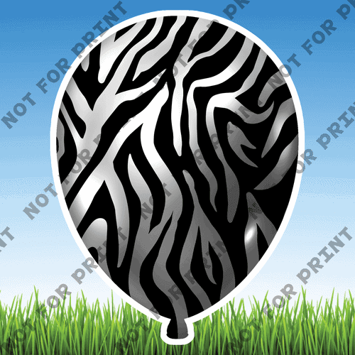 ACME Yard Cards Medium Animal Print Balloons #005