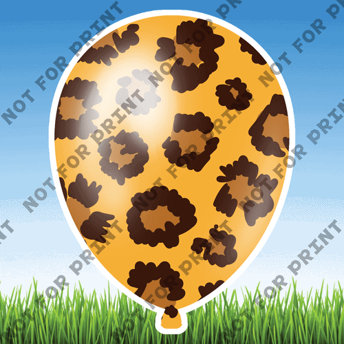 ACME Yard Cards Medium Animal Print Balloons #008