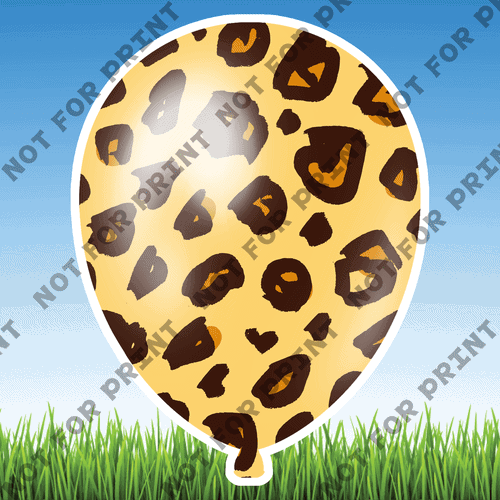 ACME Yard Cards Medium Animal Print Balloons #010