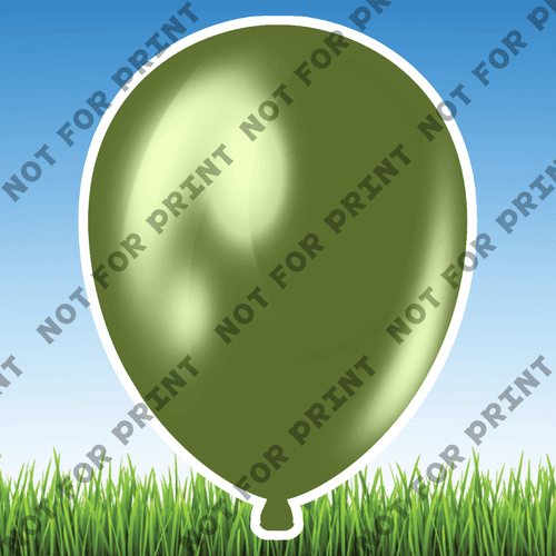 ACME Yard Cards Medium Army Balloons #000