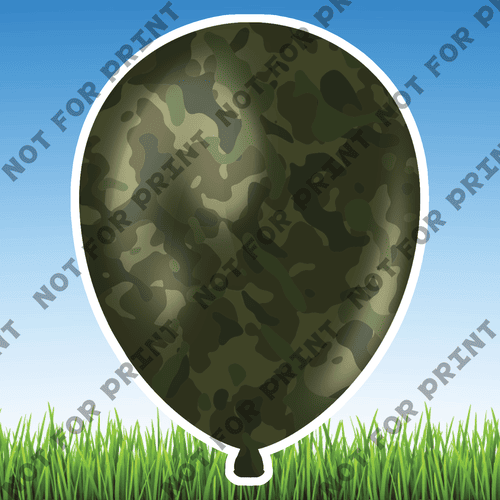 ACME Yard Cards Medium Army Balloons #002