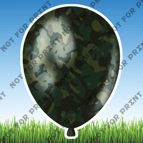 ACME Yard Cards Medium Army Balloons #004