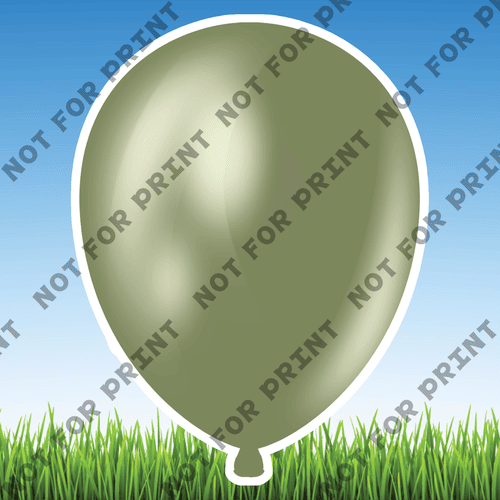 ACME Yard Cards Medium Army Balloons #006