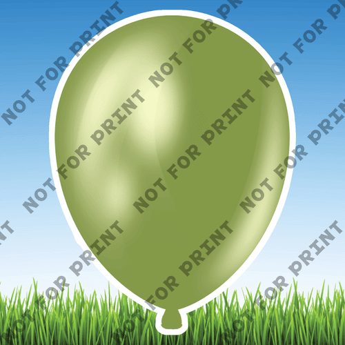 ACME Yard Cards Medium Army Balloons #008